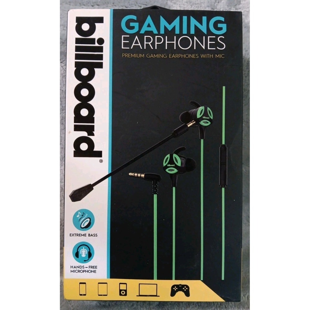 Billboard Gaming Premium Earphones With Mic‎ Green Extreme Base Model BB2847